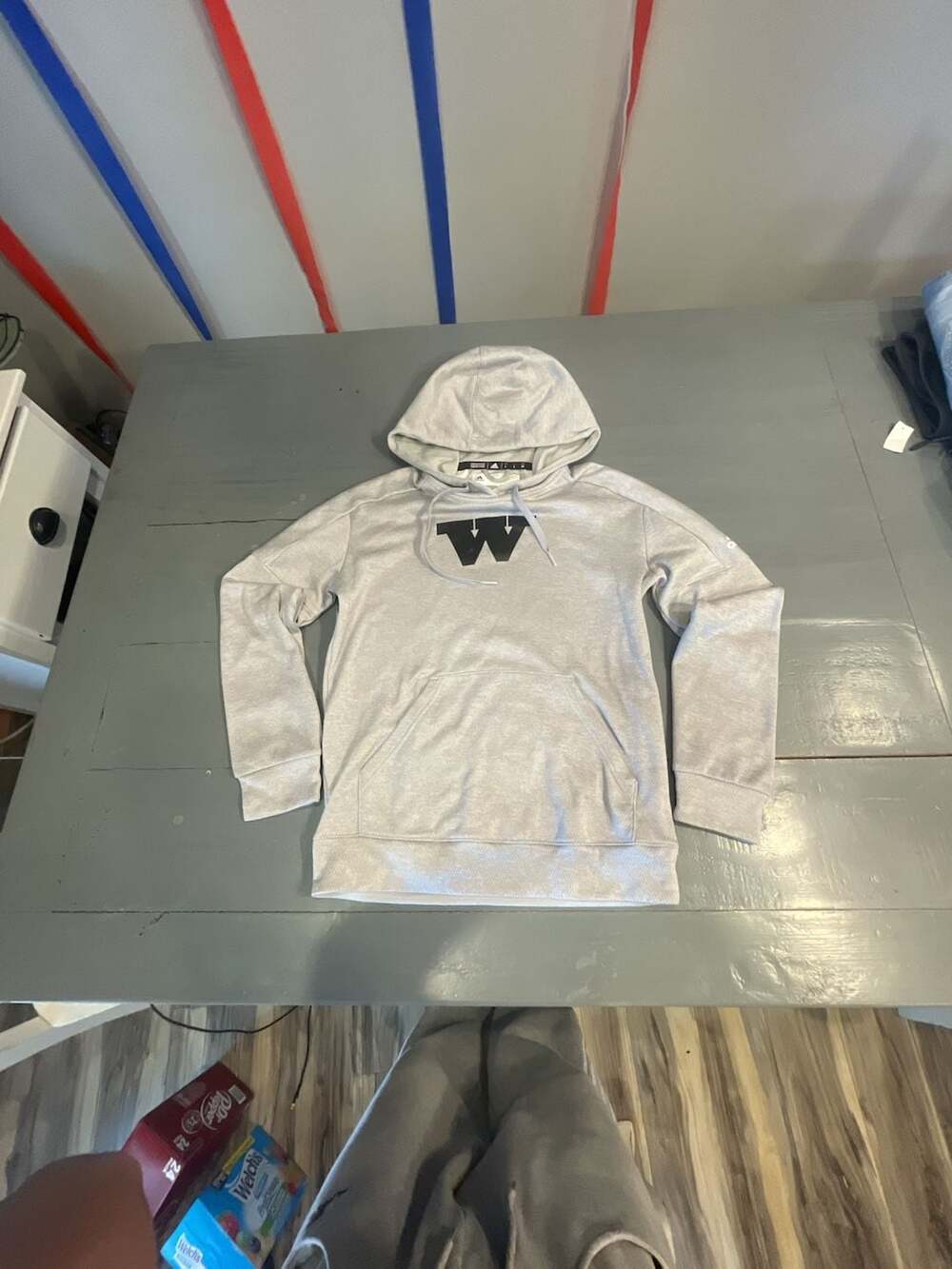 Washington Commanders Adidas Heather Gray Hoodie
